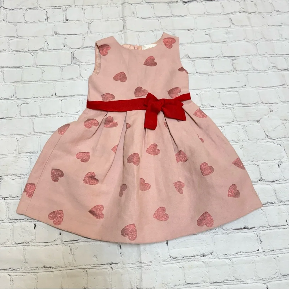 Mini Boden Metallic Heart Dress